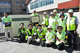 湯田小学校下校時児童見守り隊のみなさん