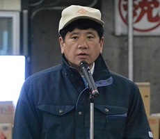 1月5日 甲府市地方卸売市場 初市互礼会の写真1
