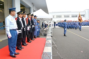 7月23日 第43回甲府地区支部消防団員総合訓練大会の写真1