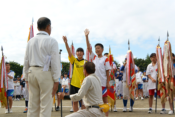 8月5日 第55回甲府市子どもクラブ中央球技大会 開会式の写真2