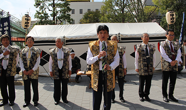 4月9日 第45回信玄公祭り 甲府市参加団体合同出陣式の写真1