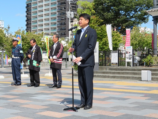 令和元年秋の全国交通安全運動出発式の写真1