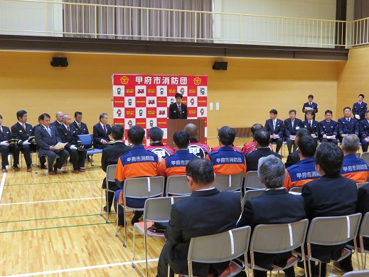 富士川分団消防ポンプ自動車貸与式の写真4