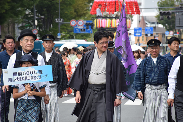 こうふ開府500年記念事業カウントダウンイベント100日前の写真1