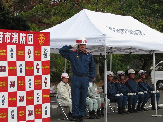 令和元年度甲府市消防団員非常招集訓練の写真1