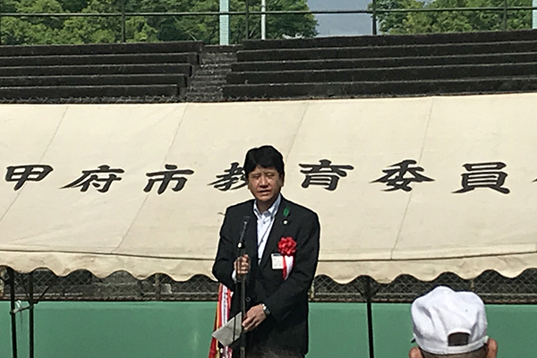 甲府市高齢者学級協議会グラウンド・ゴルフ大会の写真1