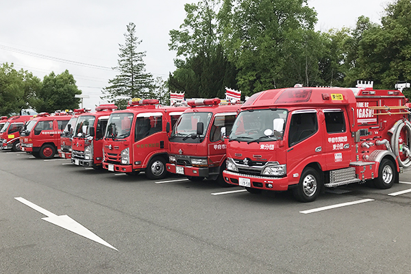 甲府市消防団員消防操法大会の写真5