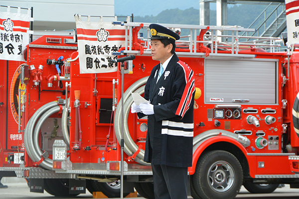 第44回甲府地区支部消防団員総合訓練大会の写真1