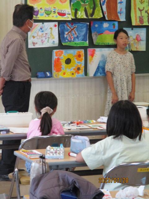 夏休み絵画教室3