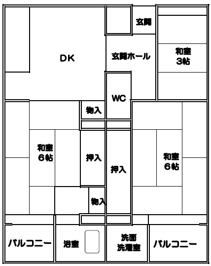 上町住宅間取2K