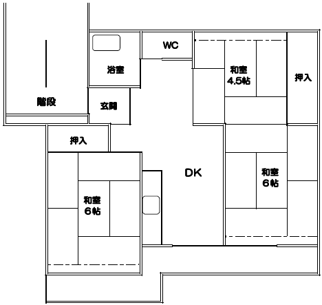 大里住宅間取3DK