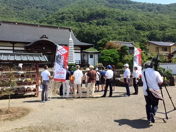 ぐるぐる甲府ウォーキング撮影風景