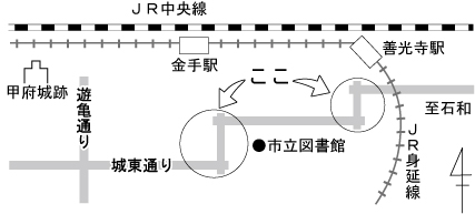 地図：クランクの位置