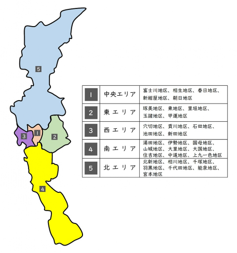 甲府市地図（画像）