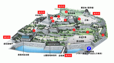 甲府城案内図